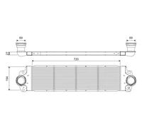 VALEO Intercooler 818272 per VW Transporter VI (SGA SGH 7HA 7HH 7EA 7EH)