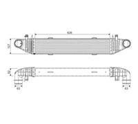 Radiatore intercooler 818276 VALEO per MERCEDES-BENZ T-Model