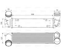 Radiatore intercooler 818342 VALEO per BMW 3 Coupé Z4 Roadster 3 Touring 3 X1