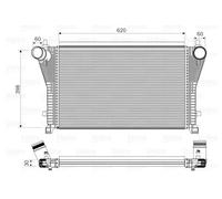 Radiatore intercooler 818347 VALEO per SEAT AUDI SKODA VW CUPRA