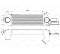 Radiatore intercooler 818355 VALEO per OPEL MERIVA A MPV / Space wagon