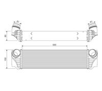 Radiatore intercooler 818367 VALEO per BMW 5 Touring 7 5 Gran Turismo 5