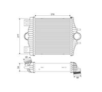 Radiatore intercooler 818384 VALEO per LAND ROVER RANGE ROVER SPORT II