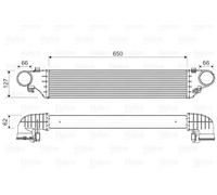 Radiatore intercooler 818552 VALEO per MERCEDES-BENZ CLASSE C CLASSE C T-Model