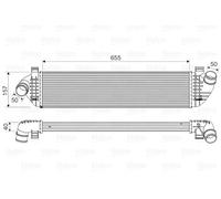 Radiatore intercooler 818571 VALEO per VOLVO V50 C70 II Cabriolet S40 II C30