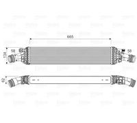 Radiatore intercooler 818601 VALEO per AUDI A6 C7 A6 C7 Avant Q5 A5 A5 Sportback