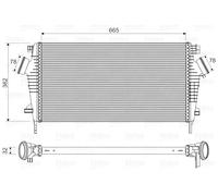 Radiatore intercooler 818603 VALEO per OPEL SAAB CHEVROLET