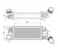 Radiatore intercooler 818620 VALEO per PEUGEOT CITROËN