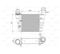 Radiatore intercooler 818669 VALEO per AUDI SEAT