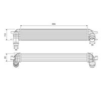 Radiatore intercooler 818696 VALEO per RENAULT LAGUNA III Grandtour LAGUNA III