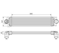VALEO Intercooler 818699 per Ford Mondeo V Alluminio