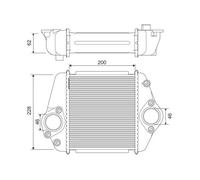Radiatore intercooler 822901 VALEO per MAZDA 6 Tre volumi 6 Hatchback CX-7