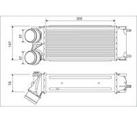 Radiatore intercooler 822925 VALEO per CITROËN PEUGEOT DS