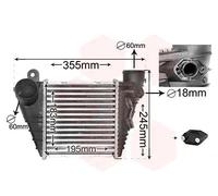 Van Wezel Autoparts Intercooler 03004185 in alluminio per VW SEAT SKODA AUDI