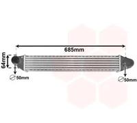 Radiatore intercooler Alluminio 58004248 VAN WEZEL per SEAT VW