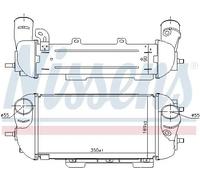 Radiatore intercooler Alluminio 961497 NISSENS per KIA HYUNDAI