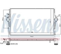 Radiatore intercooler Alluminio 969001 NISSENS per VOLVO S80 I V70 II S60 I