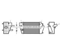 Radiatore intercooler Alluminio AIA4187 AVA QUALITY COOLING per AUDI A4 B6 A4 B7