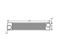 Radiatore intercooler Alluminio BWA4346 AVA QUALITY COOLING