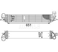 Radiatore intercooler Alluminio CI 151 000P MAHLE per RENAULT LAGUNA III