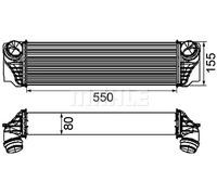 Radiatore intercooler Alluminio CI 184 000P MAHLE per BMW 7 5 Gran Turismo 5