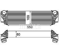 Mahle Original Intercooler CI 185 000P per BMW 5 (F10/F11/F07) e Serie 7