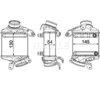 Radiatore intercooler Alluminio CI 186 000P MAHLE per BMW 6 Cabriolet X5 X6 5 7