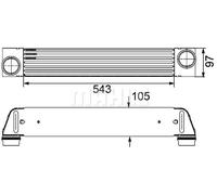 Radiatore intercooler Alluminio CI 189 000P MAHLE per BMW 5 Touring 5