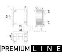 Radiatore intercooler Alluminio CI 224 000P MAHLE per BMW 7