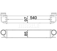 Mahle Original Radiatore intercooler CI 338 000S Alluminio per BMW 5, 5 Touring, 7