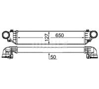 Radiatore intercooler Alluminio CI 343 000S MAHLE per MERCEDES-BENZ CLASSE C SLK
