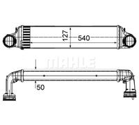 Radiatore intercooler Alluminio CI 488 000S MAHLE per BMW 3 Touring 3 Coupé 3 X3
