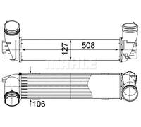 Radiatore intercooler Alluminio CI 490 000S MAHLE per BMW 3 Coupé Z4 Roadster 3