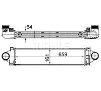 Radiatore intercooler Alluminio CI 501 000S MAHLE per LAND ROVER FREELANDER 2