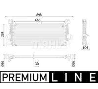 Radiatore intercooler Alluminio CI 515 000P MAHLE per OPEL ASTRA J GTC ASTRA J