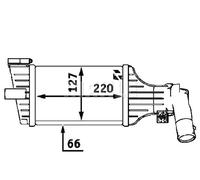 Radiatore intercooler Alluminio CI 55 000P MAHLE per OPEL ASTRA G Hatchback