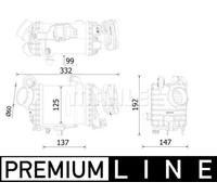 Radiatore intercooler Alluminio CI 616 000P MAHLE per BMW 5 7