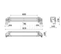 Raffreddatore a bassa temperatura, raffreddatore dell'aria di sovralimentazione MAHLE CI 624 000P