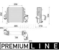 Mahle Original Raffreddatore aria di sovralimentazione CI 640 000P Alluminio per VW Porsche Audi