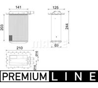 Raffreddatore a bassa temperatura, raffreddatore dell'aria di sovralimentazione MAHLE CI 642 000P