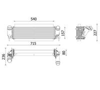 Mahle Original Radiatore intercooler CI 646 001P Alluminio