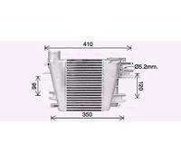 AVA Quality Cooling Intercooler Nissan Terrano II 2000-2007 Motore 3.0 Nuovo