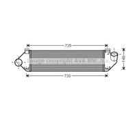 Radiatore intercooler Alluminio FDA4438 AVA QUALITY COOLING per FORD GRAND C-MAX