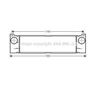 Radiatore intercooler Alluminio MSA4370 AVA QUALITY COOLING per MERCEDES-BENZ