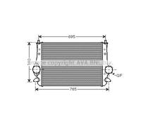 Radiatore intercooler Alluminio VNA4251 AVA QUALITY COOLING per VW SEAT FORD