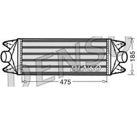 Radiatore intercooler DIT12001 DENSO per IVECO DAILY III Pianale piatto/Telaio