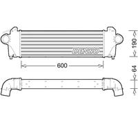 Radiatore intercooler DIT12005 DENSO per IVECO DAILY V Pianale piatto/Telaio
