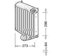 Radiatore intercooler DIT28022 DENSO per PORSCHE PANAMERA