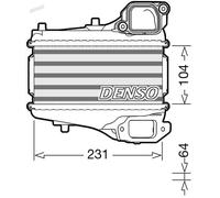 Radiatore intercooler DIT40001 DENSO per HONDA CIVIC IX CIVIC IX Tourer