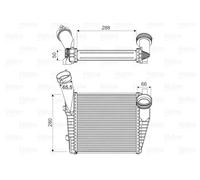 Radiatore intercooler Sx 818814 VALEO per PORSCHE VW AUDI